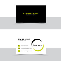 Fototapeta premium Double-sided creative business card template. Creative and modern business card template. Vector illustration print template.