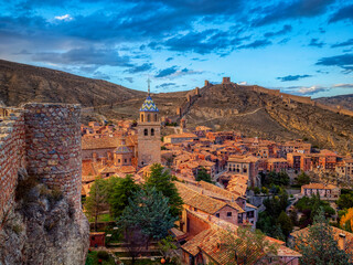 Views of Albarracin with its cathedral, Teruel, Spain.