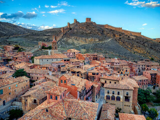 Obraz premium Views of Albarracin with its cathedral, Teruel, Spain.