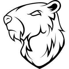 capybara animal character mascot sport team badge