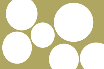 six circles, background green