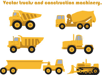 Vector trucks and construction machinery. - 580007032
