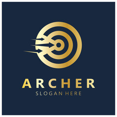 arrow logo template illustration,for arrow logo,goal,target,business,finance,motivation,vector