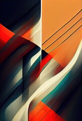 Colorful Waves Lines Pattern Abstract Wall Art, Contemporary, high quality, posters, Printable decor, living room, minimalist, painting prints, office gift, modern, Generative AI
