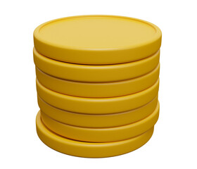 coin stack 3d illustration