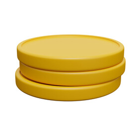 coin stack 3d illustration