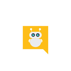 Chat bot AI icon. Robot virtual assistance for chat logo isolated on white background