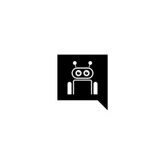 Chat bot AI icon. Robot virtual assistance for chat logo isolated on white background
