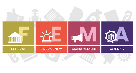 FEMA - Federal Emergency Management Agency acronym, concept background
