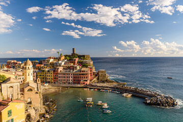 Vernazza traditional typical Italian village in National park Cinque Terre