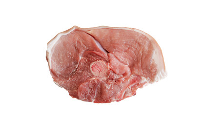 rouelle de porc isolé sur un fond blanc	