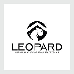 Logo panther in a negative space.