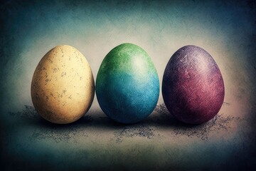 Easter eggs texture, Illustration for background and wallpaper, Generative AI