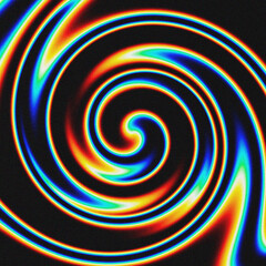 Fototapeta premium Abstract colorful silk wave blurred grainy gradient background texture