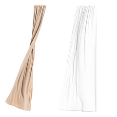 curtain isolated on a transparent background, 3D illustration, cg render