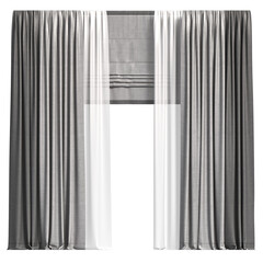 curtain isolated on a transparent background, 3D illustration, cg render