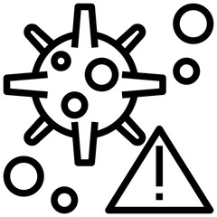 Obraz premium virus line icon,linear,outline,graphic,illustration