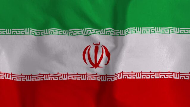 Iran flag. Seamless loop animation of the Iran flag. 4K. 3D animation.