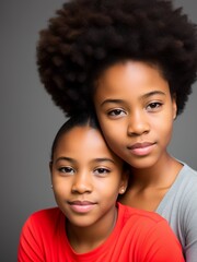 Obraz premium AI Captivating Portrait of a Beautiful African Girl with Stunning Features and Radiant Smile