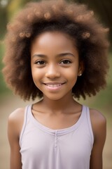 AI Captivating Portrait of a Beautiful African Girl with Stunning Features and Radiant Smile