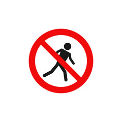 Prohibition icons. Vector illustration on a white background.