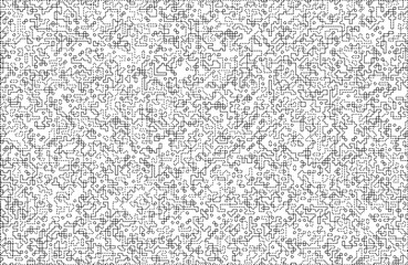 Stylish texture with figures from lines and dashes .Abstract geometric black and white pattern for web page, textures, card, poster, fabric, textile.Different quadratic Shapes.