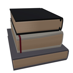 stack of books  3d