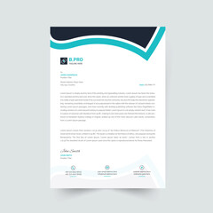 letterhead template vector, minimalist style, printing design, business template,