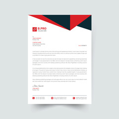 Abstract Corporate Business Style Letterhead Design Vector Template For Your Project. Simple And Clean Print Ready Design, Elegant Flat Design Vector