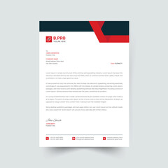 Clean and professional corporate company business letterhead template design