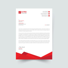 Clean and professional corporate company business letterhead template design