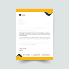 Clean and professional corporate company business letterhead template design