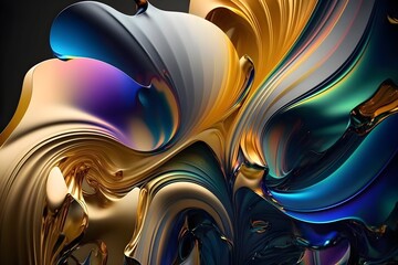 Colorful abstract painting background.  Art to print. Created with generative Ai technology.