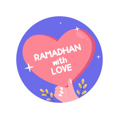 ramadan stickers with love
