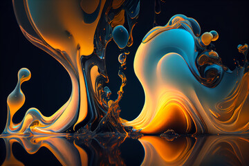 Colorful abstract painting background.  Art to print. Created with generative Ai technology.