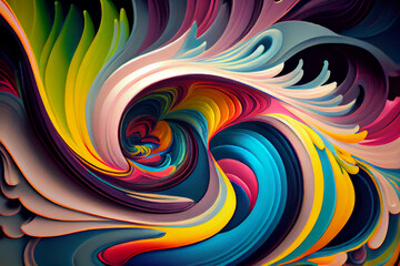 Colorful abstract painting background.  Art to print. Created with generative Ai technology.