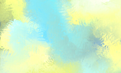 Fototapeta na wymiar yellow cyan blue watercolor cloudy background graphic design. hand painted pastel illustration art. 