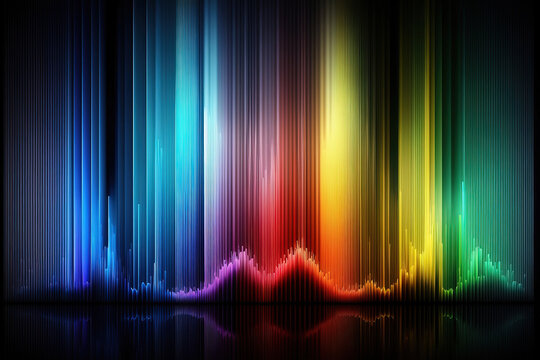 Colorful abstract rainbow background. Ai generative illustration