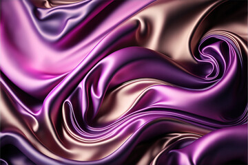 Obraz premium Smooth elegant silk. Textile abstract background. Ai Generative