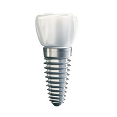 A tooth with a screw on it that is a dental implant. Generative AI