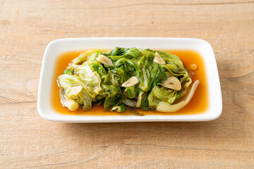 Stir fried Iceberg lettuce with Oyster sauce