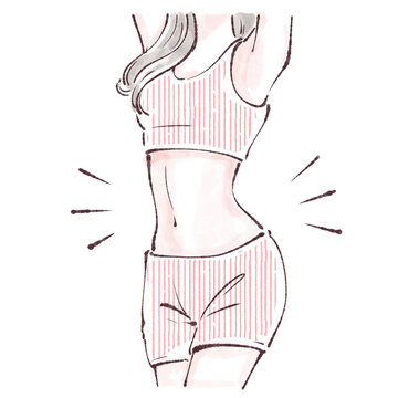 woman in pink workout clothes clip art preview