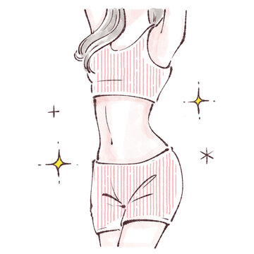 woman in pink workout clothes clip art preview