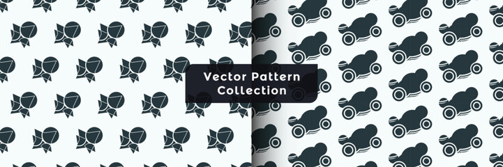  Abstract Geometric Seamless Creative Shape Pattern Template Design