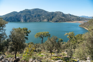 Kocagol lake near Dalaman town in Mugla, Turkey.
