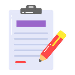 Vector design of estate contract in modern style, easy to use icon