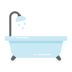 Creatively designed vector of bathtub, bathroom interior icon