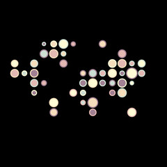 World Silhouette Pixelated pattern map illustration