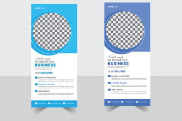 advertisement rollup banner business clean company corporate creative design display illustrator marketing modern multipurpose