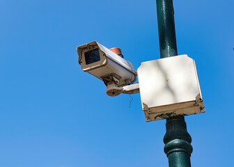 Traffic security camera surveillance in Ra'anana, Israel.